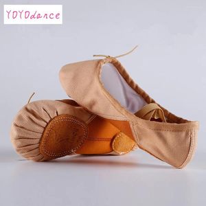 Chaussures de danse toile étendue toile élastique arc arche féminine filles soft ballet pantoufle partage la seme danse foot strech plates