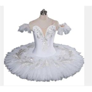 Dancewear 1pcs/lot Romantic Professional Ballet Tutu White Swan Lake girl and Women Party Dance Costumes Ballet Tutu white patchwork Dress 230520
