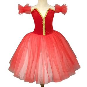 Dancewear Girl Ballet Tutu Mesh Dress Niños Etapa Rendimiento Traje Kid's Professional Dancewear Swan Lake Dance Performance Ropa 230520