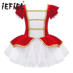 Ropa de baile para niños niñas niños bailarín ballet vestido de baile gimnástico leotard tutu princesa para ropa de escenario Ropa de Navidad 221007