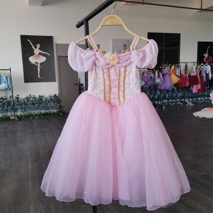 Ropa de baile para niños y niñas, tamaño personalizado, Color personalizado, ropa de actuación preprofesional, vestido de tutú de Ballet romántico rosa 230612