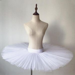 Dancewear Professional Ballet Tutus Adult Child Stiff Pancake Half Ballet Tutu Girls Practice Tutu Skirts Kids White Platter Tutu 6 Layers 230520
