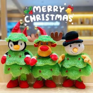 Dancing Snowman Elk Doll Childrens ELECTRIC FACHE Toys Regalo de Navidad 240401