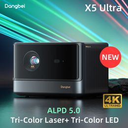 Proyector Dangbei X5 Ultra 4K láser de Triple Color + LED de Triple Color 3840x2160 DLP Video 3D Beamer Android cine para cine en casa