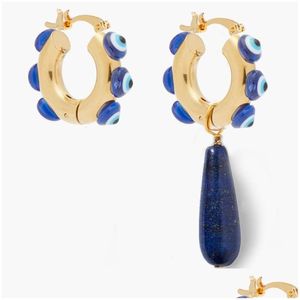 Dangle Chandelier 2022 Timeless Pearly Mismatched Vivid Natural Stone Long Water Lapis Lazi Drops Earring Pearl Bead Boucles d'oreilles Drop Dhiro