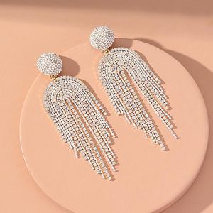 Dangle Lustre Arrivée Femmes Flash Diamant Boucles D'oreilles Fendues En Alliage Sans Nickel Zircon Personnalité Mode Gland AccessoiresDangle