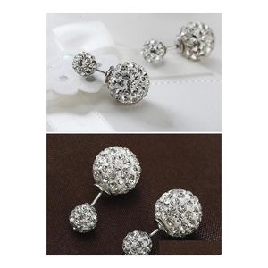 Boucles d'oreilles en lustre en peluche pour la mode femme Imperial Sier Crystal Diamond Stud Drop Livraison de bijoux DHV1G