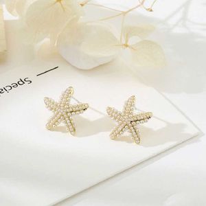 Dangle Chandelier Needle Pearl Sea Star Earnings Corée du Sud Boucles d'oreilles simples et petites Boucles d'oreilles à la mode Sweet G230313