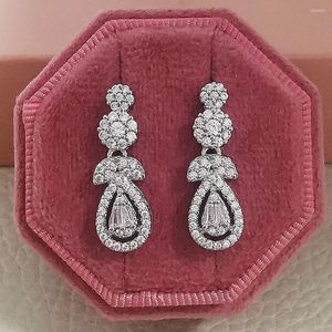 Boucles d'oreilles pendantes en forme de poire pour femmes, produits de luxe, cadeau d'anniversaire, bijoux de noël, vente en gros, E7967, 2022