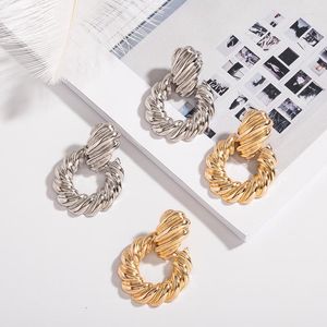 Dangle boucles d'oreilles 2023 tendance Vintage mode Punk ensembles de bijoux ornements alliage fil ondulé métal pour les femmes en gros