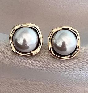 Boucles d'oreilles pendantes pour femmes, bijoux de Niche, tendance, mode France, carré, couleur grise, cadeau pour filles, 2024