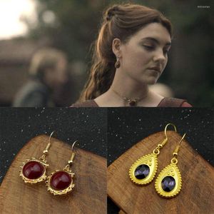 Boucles d'oreilles pendantes America TV Drama Belle-mère de l'héroïne Cosplay Alicent Hightower Vintage Boucle d'oreille en cristal incrusté pour les femmes Fans Party