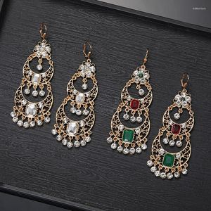 Boucles d'oreilles pendantes bohème en alliage de Zinc gland cristal adapté aux bijoux de mariage des femmes gouttes crochet français de haute qualité