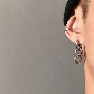 Pendientes colgantes de araña de acero inoxidable para hombres y mujeres, cadena gruesa de Metal Hiphop Simple, regalo para niño con estilo Rapstar 2023