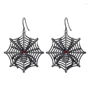 Pendientes colgantes E15E Goth Punk Spider Web mujeres borla oreja gota accesorios de disfraz de Halloween