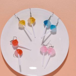 Pendientes de pendientes de colgación para mujeres resina lollipop got que joyas joyas hechas a mano hecha a mano lindas algodón de algodón de algodón