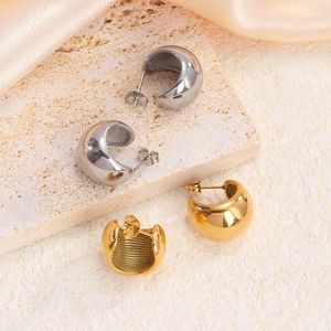 Boucles d'oreilles en peluche Crescent Half Cercle pour femmes Mentières d'oreille Femmes Femmes en acier inoxydable Bijoux de mariage Gift 2024