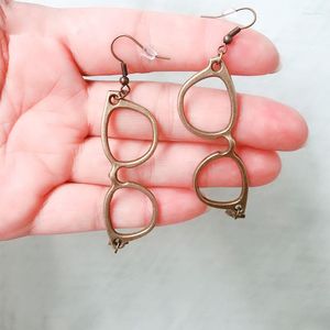 Dangle Boucles D'oreilles Mode Femmes Antique Bronze Plaqué En Acier Inoxydable Lunettes Horloges Étoiles Mignon Goujons À La Mode Crochet D'oreille Bijoux Accessoires