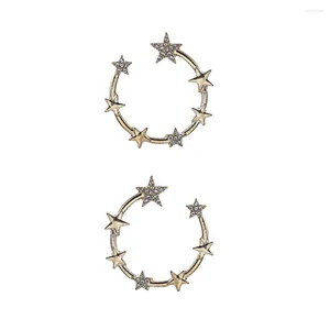 Pendientes colgantes Cinco estrellas Moda Mujeres Eardrop Hook Ear Stud Jacket Miss