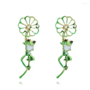 Boucles d'oreilles en peluche fleurie mignonne en alliage flore en gros