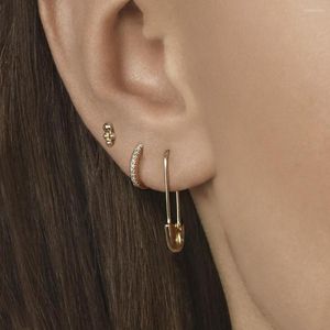 Boucles d'oreilles pendantes Goupille géométrique Métal Goujon multicolore Tendance de la mode féminine Accessoires Fabricants Ventes directes