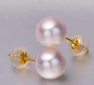 Boucles d'oreilles pendantes, paire de bijoux ronds en perles blanches des mers du Sud de 12 à 13mm, 18 carats
