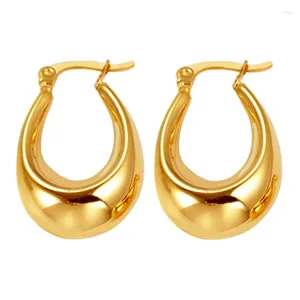 Boucles d'oreilles pendantes de Style coréen pour femmes, rondes en acier inoxydable, simples, à la mode, uniques, vente en gros, bijoux