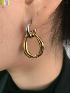 Pendientes colgantes Kshmir desmontables de doble uso coreano Chic Metal dorado Patchwork Base de mujer con correo gratis y regalos de joyería