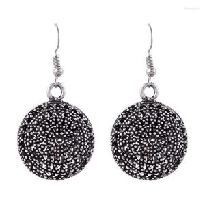 Boucles d'oreilles pendantes LOVBEAFAS Vintage boucles d'oreilles bijoux plaqué argent Antique pour les femmes ethnique goutte stéréo boule déclaration