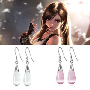 Boucles d'oreilles pendantes RPG jeu Final Fantasy VII Cosplay bijoux Tifa Lockhart même Style opales boucle d'oreille collier goutte d'eau accessoires accessoire pour