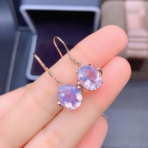 Boucles d'oreilles en peluche S925 Lavender Quartz Earrings 925 Engagement en argent sterling pour les bijoux pour femmes Gfit