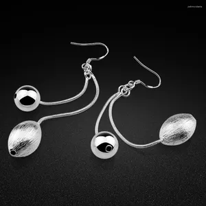 Dangle Oorbellen Stijl 925 Sterling Zilver Mode Fijne Sieraden Frosting Kralen Hanger Voor Vrouwen Party Huwelijksgeschenken Groothandel