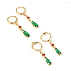 Boucles d'oreilles enveloppe Tempérament en forme de drop gemme verte pour femmes anime périphérique pour femmes bijoux de bijoux accessoires de mode