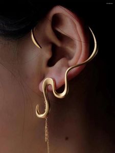 Boucles d'oreilles pendantes, Clip d'oreille de fresque volante imité des grottes de Mogao Dunhuang en chine, charme chinois, ruban féerique, cadeau