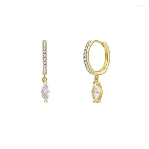 Boucles d'oreilles TIANDE couleur or mignon yeux de cheval goutte pour les femmes coloré Zircon Piercing bijoux de mode en gros