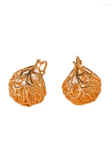 Boucles d'oreilles en peluche Trend Hollow Bird's Nest 2024 Niche Design Luxury Advanced Temperament Unique Tempérament Femme