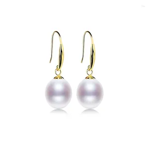 Boucles d'oreilles pendantes XF800, or 18 carats, eau douce naturelle, perle Au750, bijoux fins, fête de mariage pour femmes et filles, E235