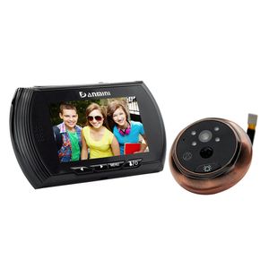 Danmini Smart Digital Door Viewer Judas Caméra avec détection de mouvement PIR Vision nocturne Fonction MDN Écran couleur HD de 4,3 pouces