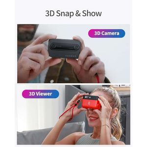 DAO QOOCAM EGO 3D CAME VIEURER INTÉGRÉ CAMERIE 3D VR 24MP 8K Photos 4K60FP