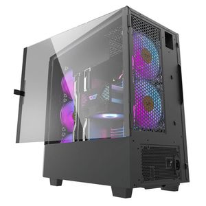 DarkFlash DLV22 boîtier d'ordinateur de jeu ATX/M-ATX/ITX pris en charge ouverture de porte droite filet anti-poussière noir