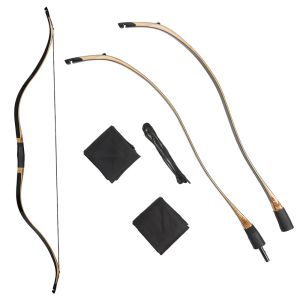 Fléchettes 52 '' Traditional Recurve Bow Takedown Archer arc long arc en bois 2050lbs de la chasse au sport extérieur Pratique de chasse