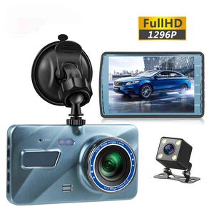 Dash Cam Car DVR Cámara pulgadas Full HD P Conducción Grabadora de video Registrador Tablero de instrumentos Dual Dashcam Black dvrs Box J220601