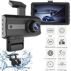 Dash Cam Dual Lens Car Dvr 1080P UHD Enregistrement Caméra de voiture DVR Night Vision WDR Built-in G-Sensor Motion Detection 24Hr Parking Monitor