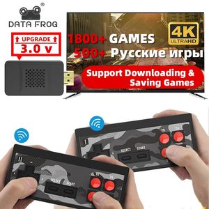 Data Frog – Console vidéo TV portative sans fil USB, 1800 jeux intégrés pour NES Retro Dendy Game, bâton Portable 240123