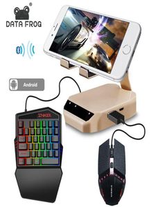 DataFrog PUBG Mobile Keyboard Mouse Bluetooth Converter con soporte para el teléfono Android gamepad3586069