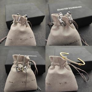 Série David Yaman bracelet torsadé bracelets de luxe classiques designer pour femmes bijoux de mode or argent diamant DY hip pop bijoux chauds boucles d'oreilles collier cadeau