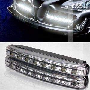 Daytime Runnung Lights Haute qualité étanche 8 LED Running Light IP65 E4 LED DRL Brouillard voiture 1 an de garantie295B