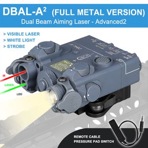 DBAL-A2 Laser à double faisceau IR Laser vert LED Illuminateur de lumière blanche Full Metal avec interrupteur de boîtier de batterie à distance CL15-0138B