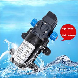 Bomba de agua de diafragma de alta presión DC 12V/24V 60W/80W, bomba de agua con interruptor de presión automático, flujo 5L/minm