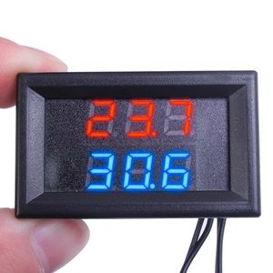 DC 4V à 28V 0,28 pouce Mini LED Double affichage Capteur de température numérique NTC Testeur de température de sonde métallique imperméable NTC